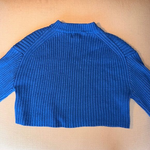 H&M Blue Ribbed Cowl Sweater - Picture 4 of 4
